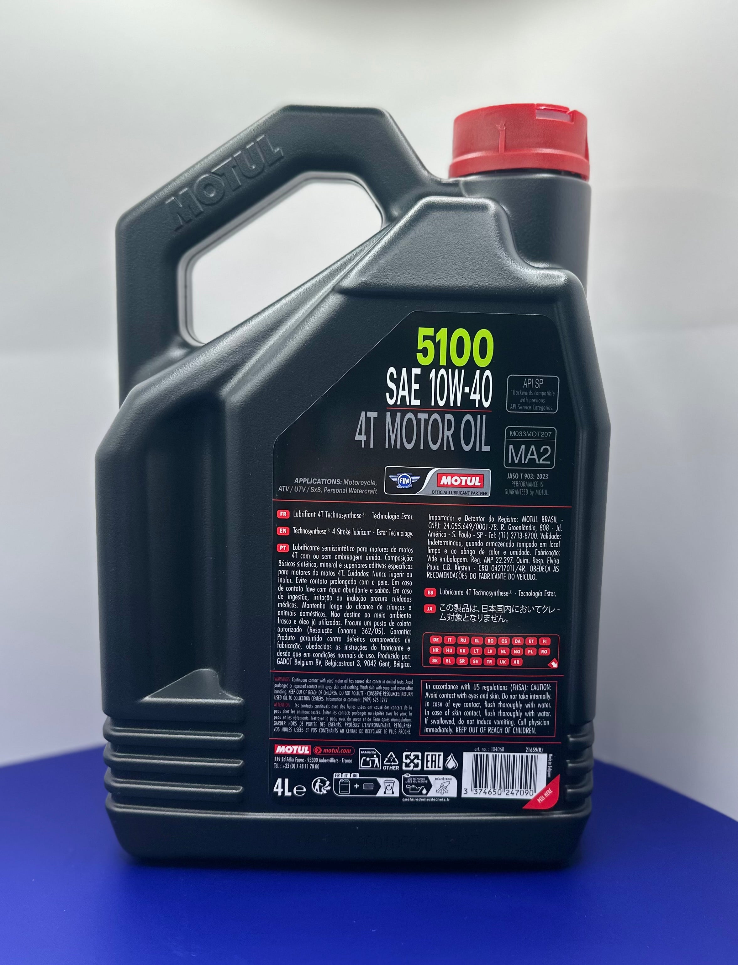 Motul 5100 Semi-Synthetic 4T 10W-40 Engine Oil 4L